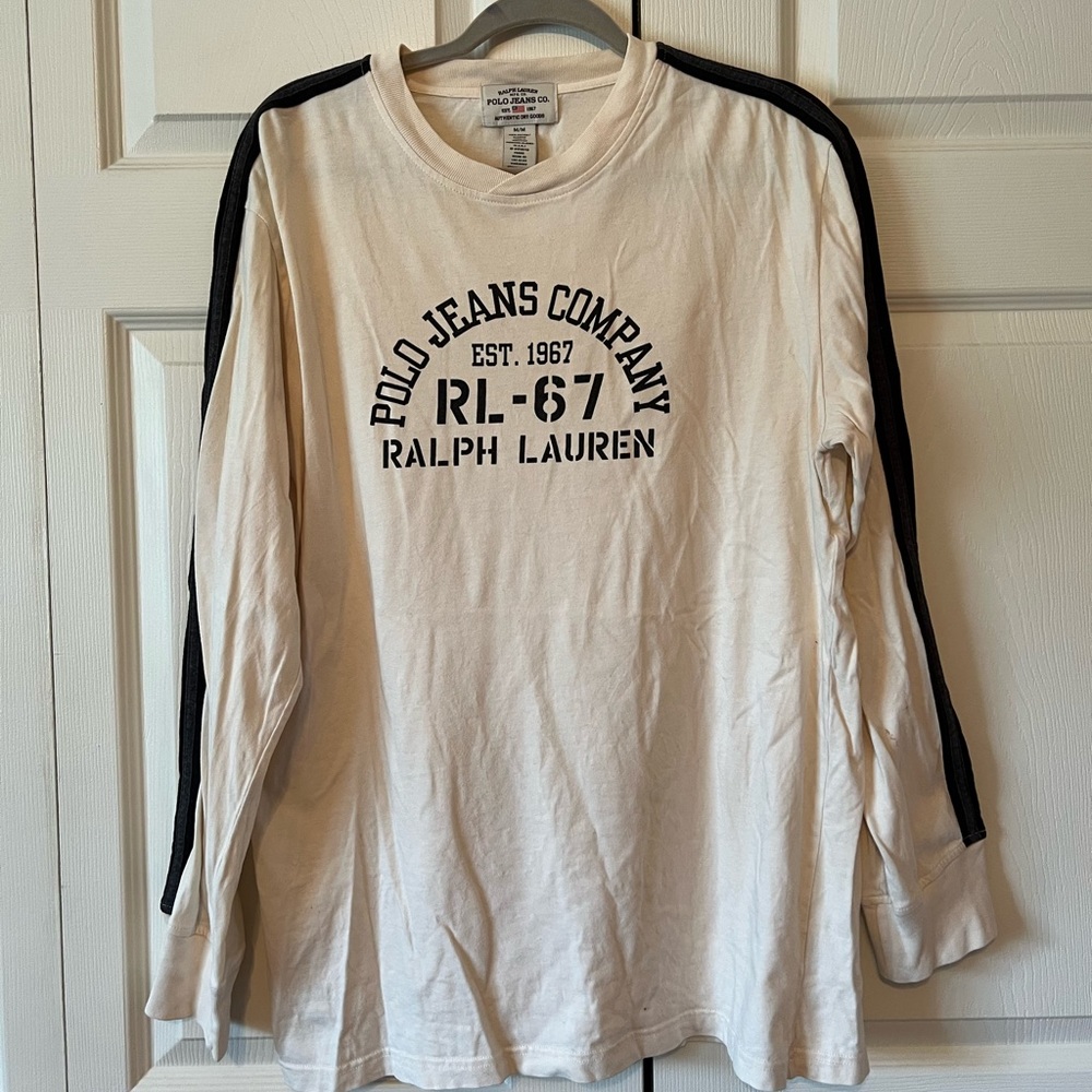 Long sleeve white Ralph Lauren polo jeans co.